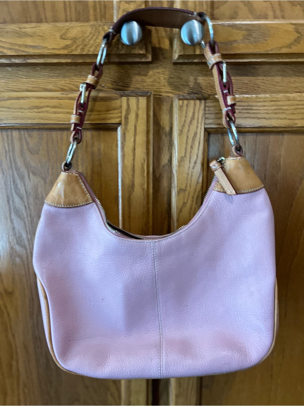Dooney & Bourke Pink Pebbled Hobo Bag - Picture 2 of 10
